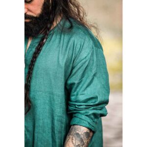 Halvar Linen Viking Tunic - Green