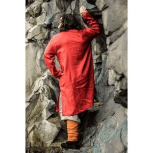 Halvar Linen Viking Tunic - Red