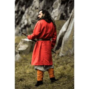 Halvar Linen Viking Tunic - Red