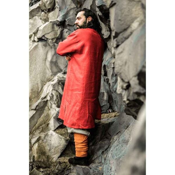 Halvar Linen Viking Tunic - Red