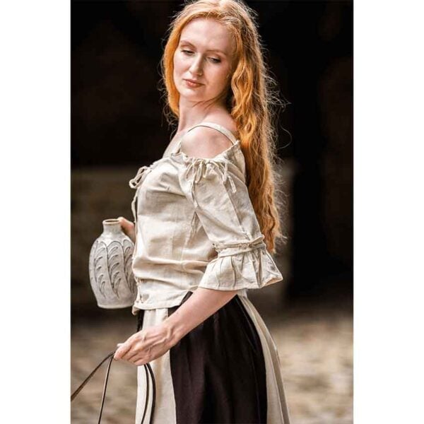 Prina Medieval Blouse - Natural