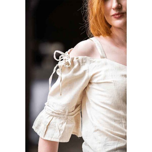 Prina Medieval Blouse - Natural