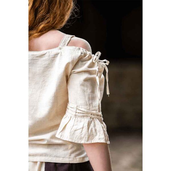 Prina Medieval Blouse - Natural