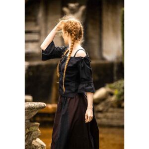 Prina Medieval Blouse - Black