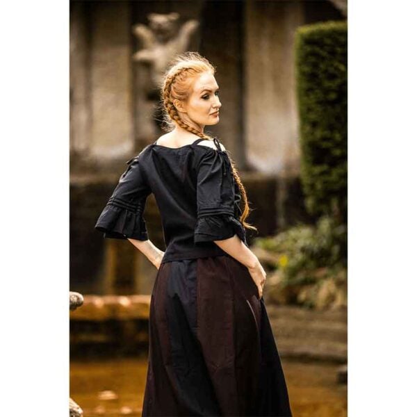 Prina Medieval Blouse - Black