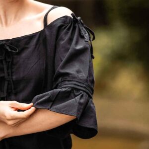 Prina Medieval Blouse - Black