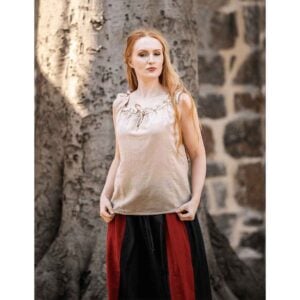 Adele Sleeveless Medieval Summer Blouse - Hemp