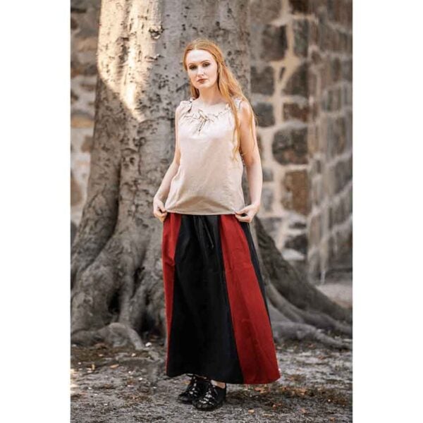 Adele Sleeveless Medieval Summer Blouse - Hemp
