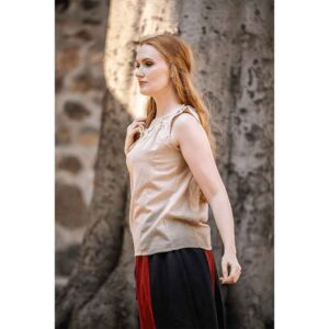 Adele Sleeveless Medieval Summer Blouse - Hemp