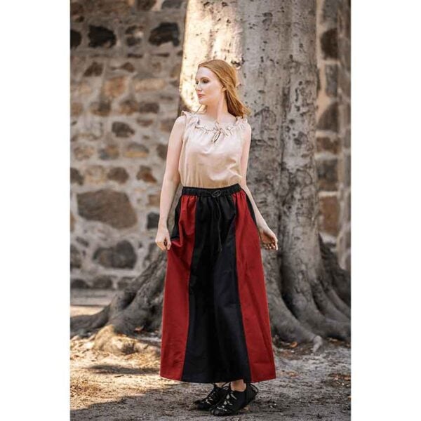 Adele Sleeveless Medieval Summer Blouse - Hemp
