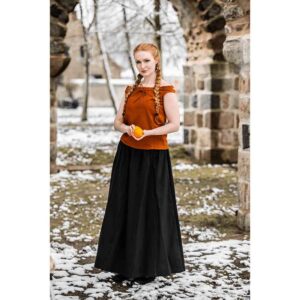 Adele Sleeveless Medieval Summer Blouse - Rust