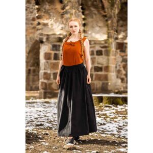 Adele Sleeveless Medieval Summer Blouse - Rust