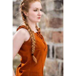 Adele Sleeveless Medieval Summer Blouse - Rust