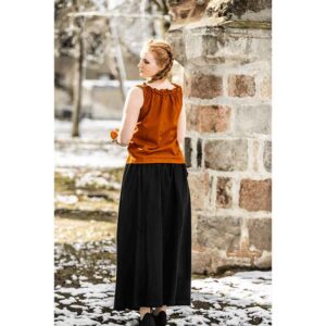 Adele Sleeveless Medieval Summer Blouse - Rust