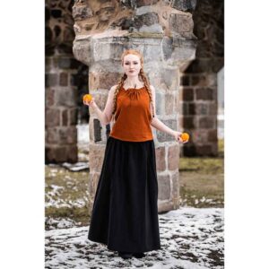 Adele Sleeveless Medieval Summer Blouse - Rust