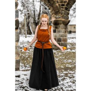 Adele Sleeveless Medieval Summer Blouse - Rust