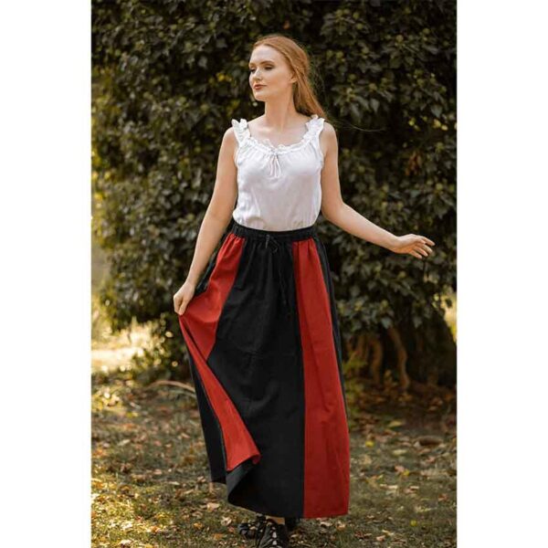Adele Sleeveless Medieval Summer Blouse - White