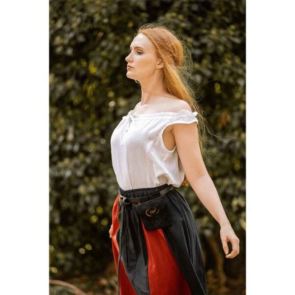 Adele Sleeveless Medieval Summer Blouse - White