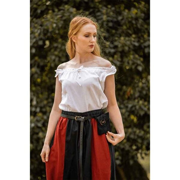 Adele Sleeveless Medieval Summer Blouse - White