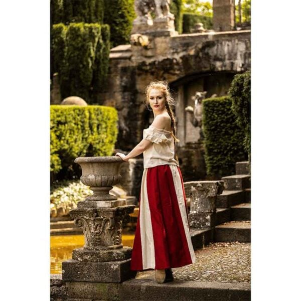 Lotte Ruffled Medieval Summer Blouse - Natural