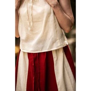 Lotte Ruffled Medieval Summer Blouse - Natural