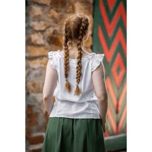 Lotte Ruffled Medieval Summer Blouse - White