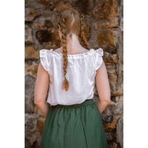Lotte Ruffled Medieval Summer Blouse - White