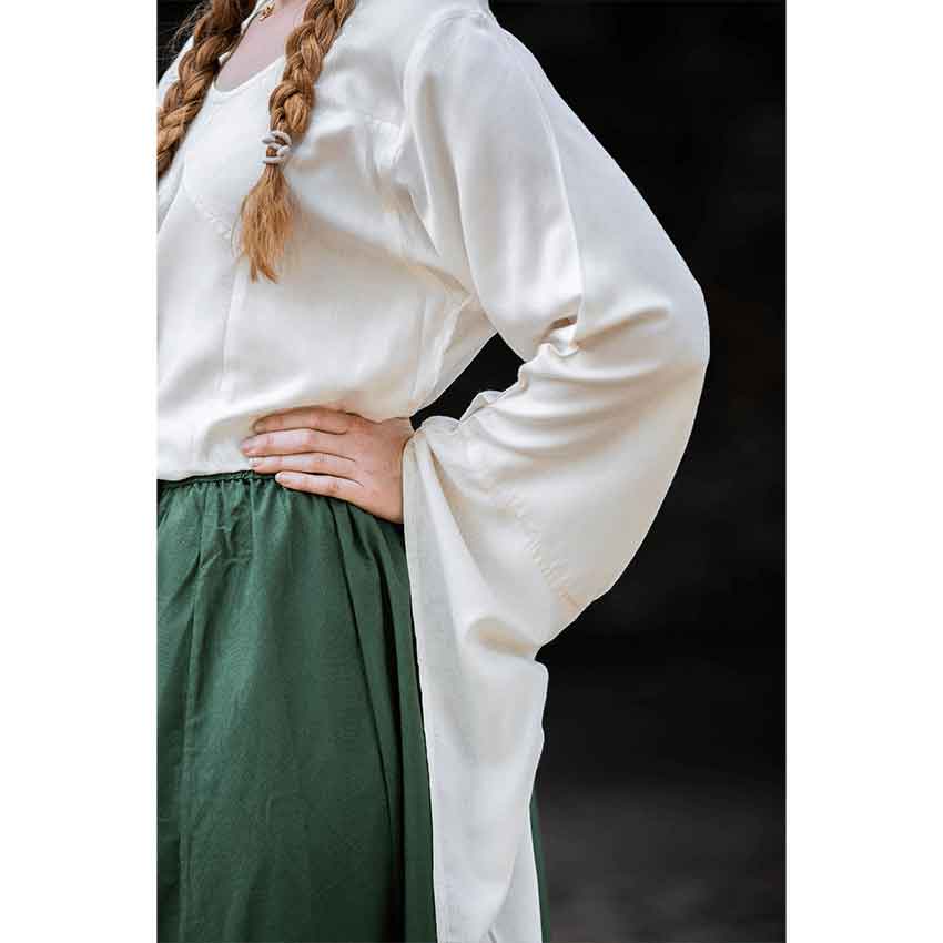 Irma Medieval Trumpet Sleeve Blouse - Natural