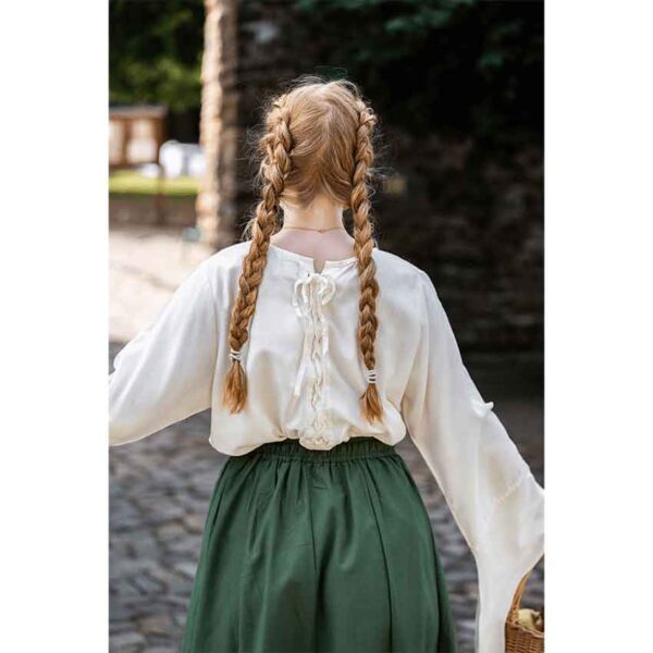 Irma Medieval Trumpet Sleeve Blouse - Natural