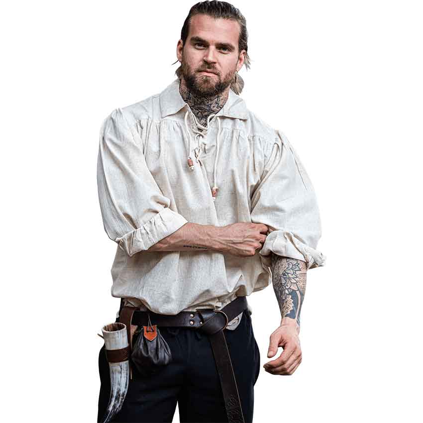 Artur Men's Pirate Shirt - Natural