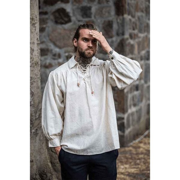 Artur Men's Pirate Shirt - Natural