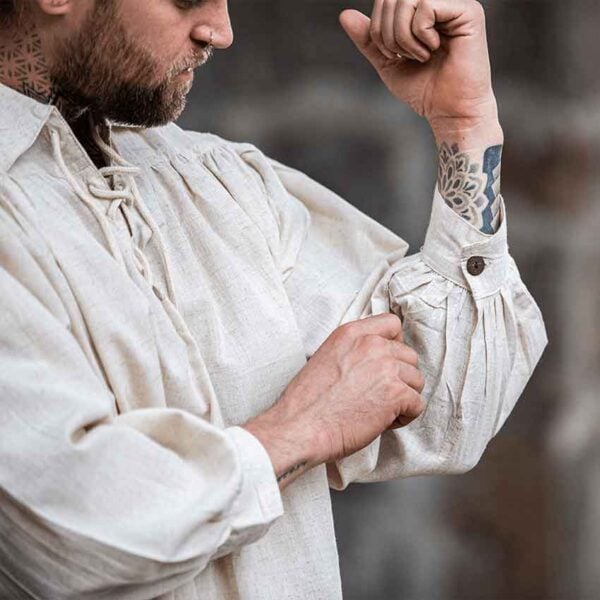 Artur Men's Pirate Shirt - Natural