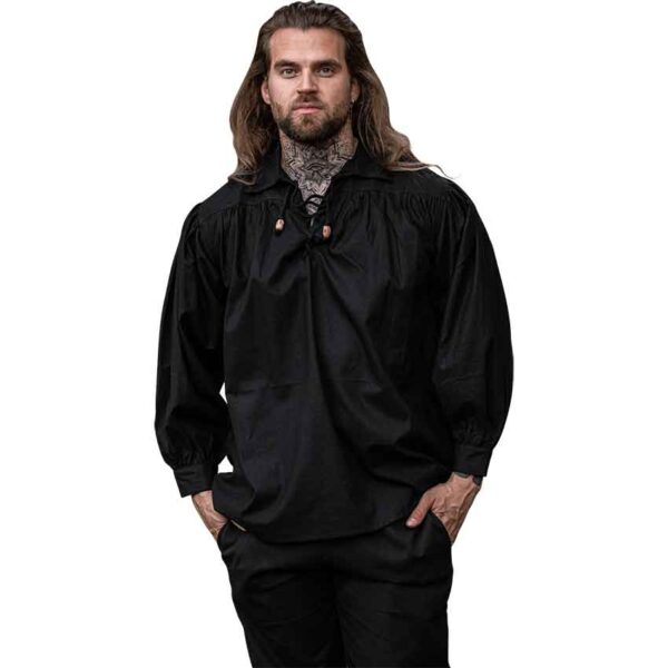 Georg Mens Medieval Shirt - Black