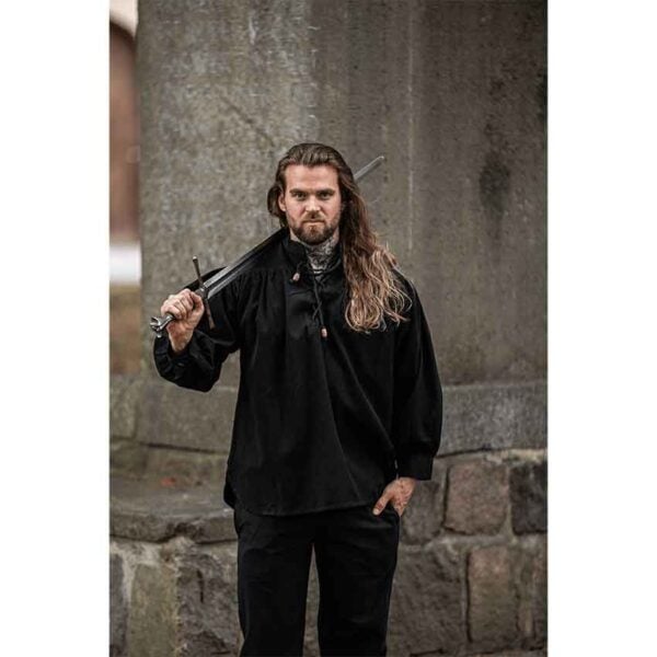 Georg Mens Medieval Shirt - Black