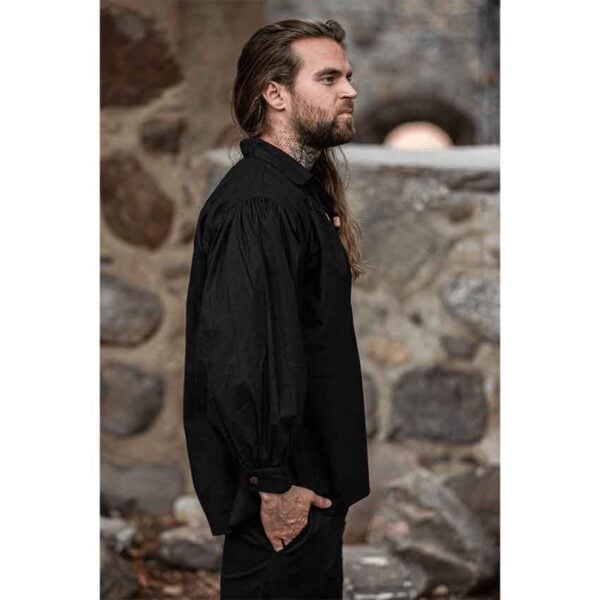 Georg Mens Medieval Shirt - Black