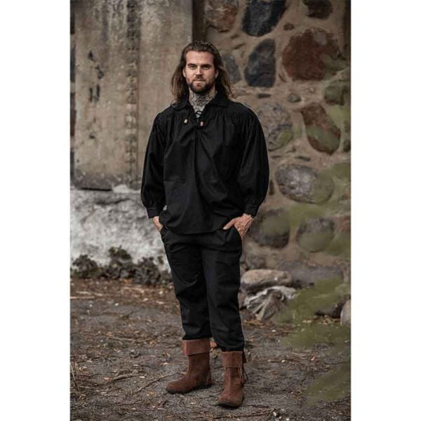 Georg Mens Medieval Shirt - Black