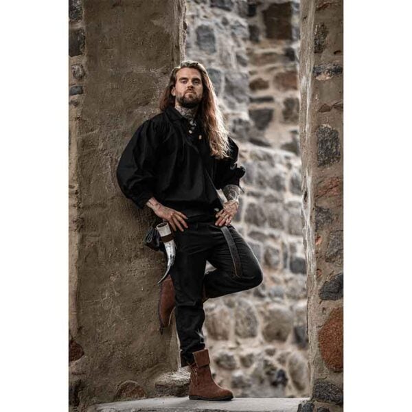 Georg Mens Medieval Shirt - Black