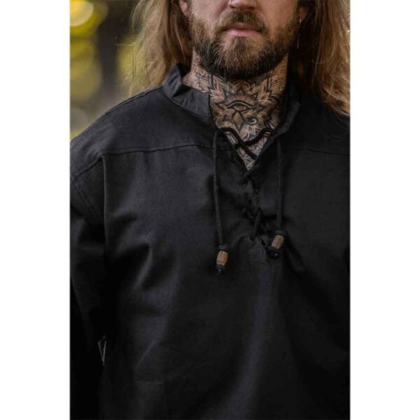 Ansbert Medieval Shirt - Black