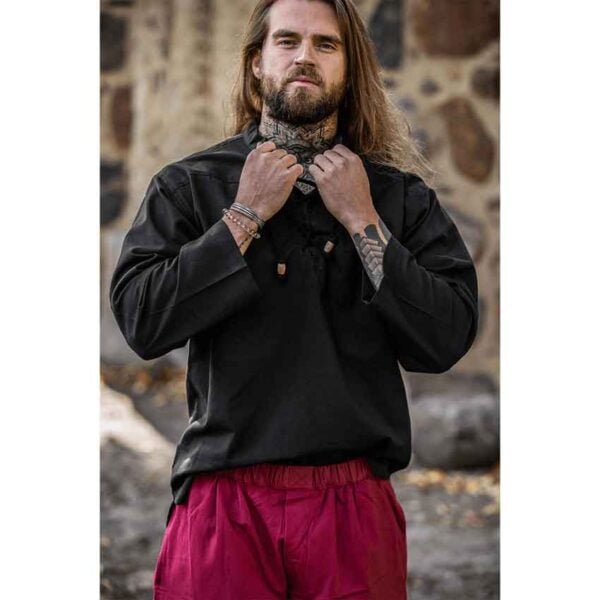 Ansbert Medieval Shirt - Black