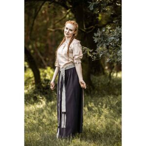 Sandra Short Sleeve Medieval Blouse - Hemp