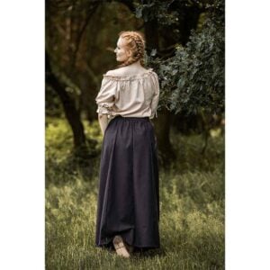 Sandra Short Sleeve Medieval Blouse - Hemp