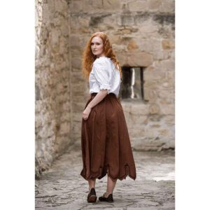Sandra Short Sleeve Medieval Blouse - White