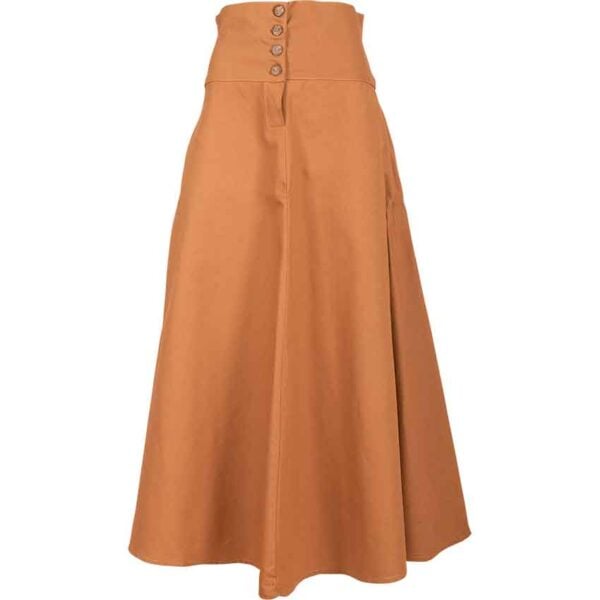 Hannah Buttoned Canvas Skirt