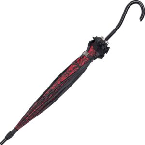 Burgundy Flower Gothic Umbrella