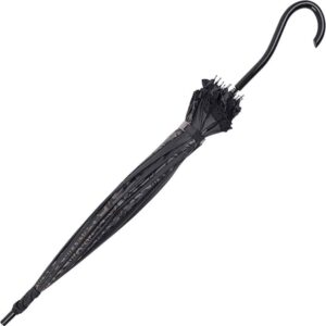 Grey and Black Flower Gothic Umbrella