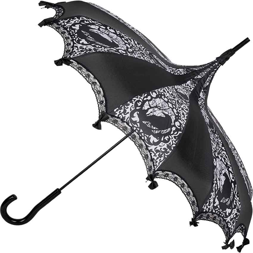 Black and White Raven Umbrella