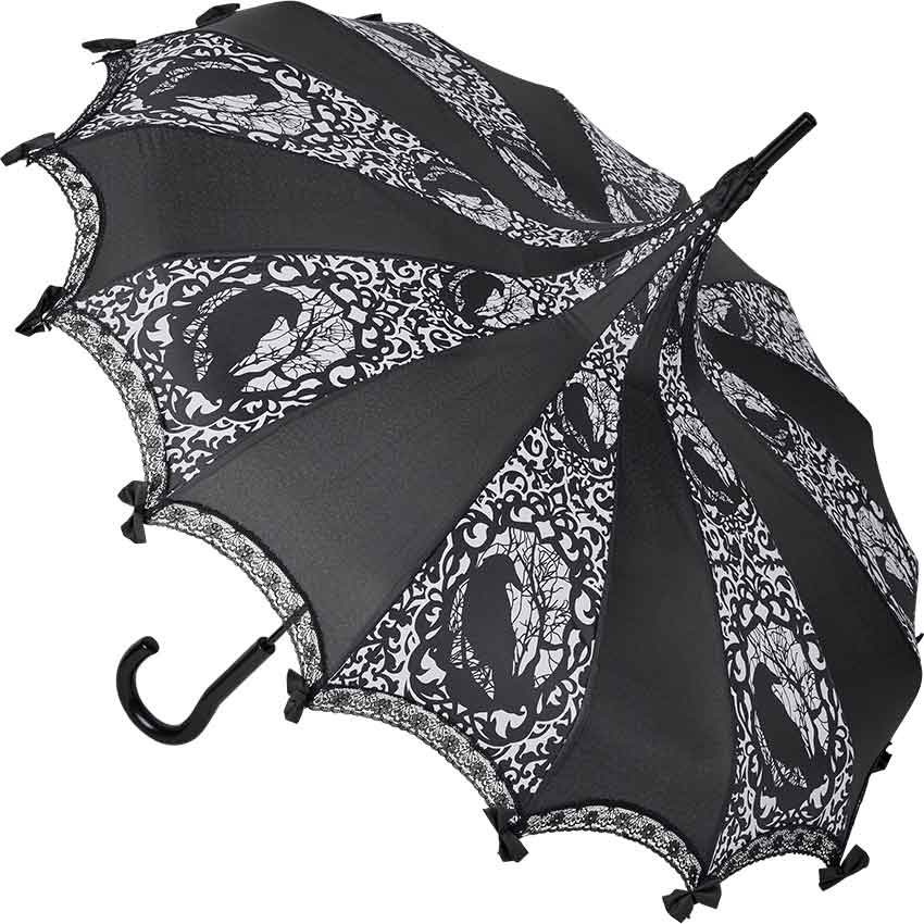 Black and White Raven Umbrella