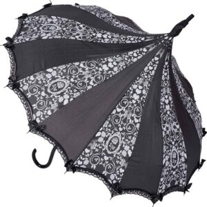 Black and White Rose Umbrella