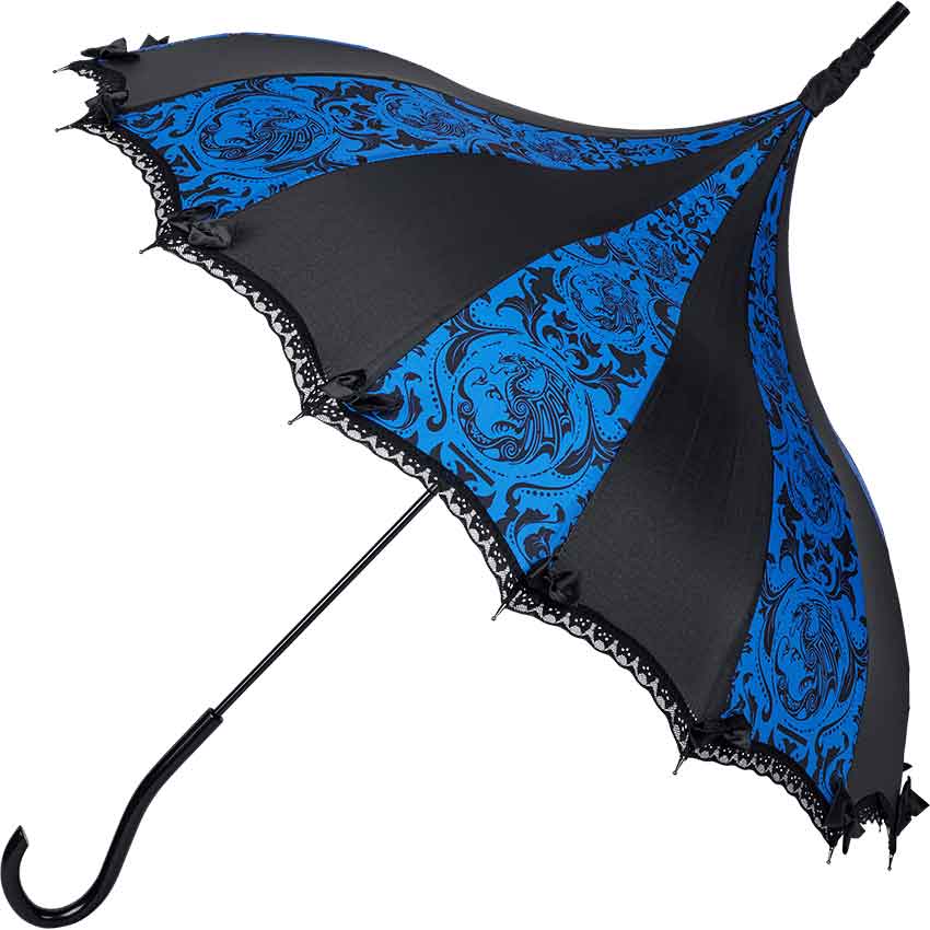 Black and Blue Dragon Umbrella