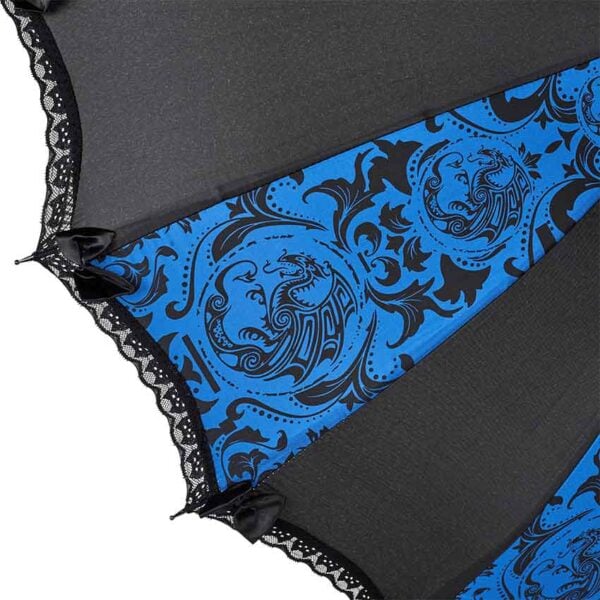 Black and Blue Dragon Umbrella